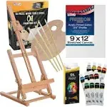 U.S. Art Supply 21-Piece Artist Acrylic Painting Set with Wooden H-Frame Stud...