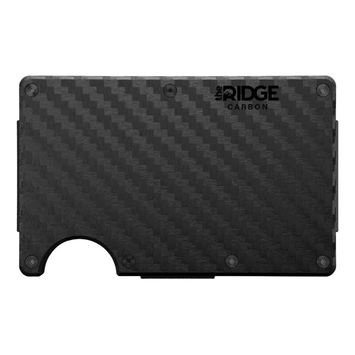 Ridge Men's 3K Carbon Fiber RFID Blocking Wallet with Cash Strap