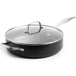 GreenPan Canterbury 5qt Ceramic Nonstick Saute Pan with Lid Gray