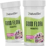 NaturalSlim Good Flora – Probiotics for Digestive Health, Intestinal Flora and Immune Support with Lactobacillus Acidophilus Probiotic | 7 Powerful Probiotic Strains | Gluten Free - 120 Capsules