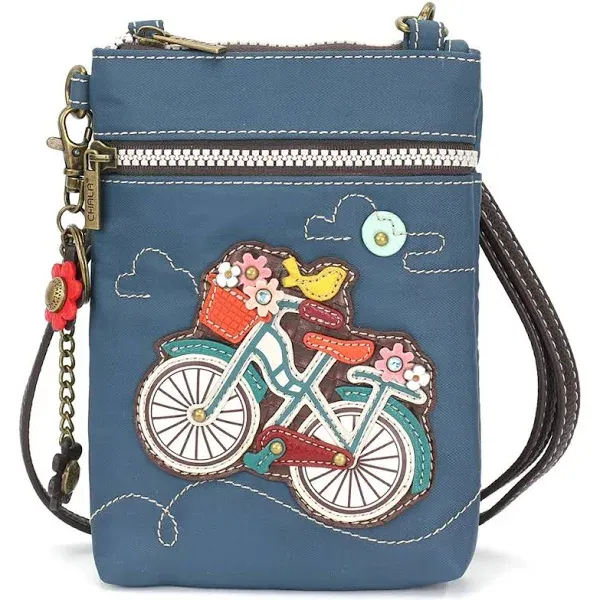 CLEARANCE $29 (WAS $43) CHALA &#034;Venture&#034; BICYCLE CELL PHONE CROSSBODY - TURQUOISE