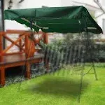 Flexzion Replacement Canopy for Outdoor Swing - 72" X 52" 2 Seat Bench Glider Swings Shade Fabric UV Weather Waterproof for Outdoor Garden Patio Yard Park Porch Seat Furniture, Green