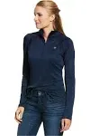 Ariat Womens Sunstopper 2.0 1/4 Zip Baselayer - Navy