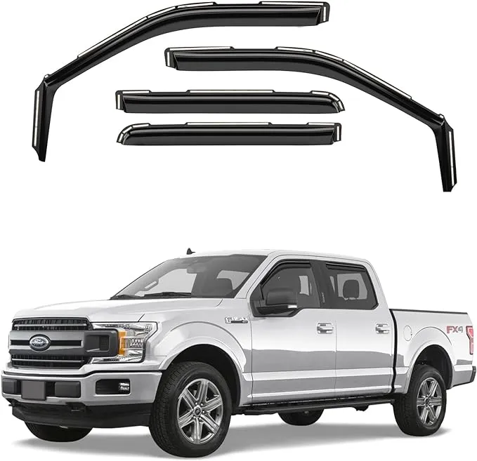 Side Window Deflectors Rain Guards for 2015-2020 Ford F-150 SuperCrew  | eBay