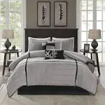 Madison Park - Dune 7 Piece Comforter Set - Grey - Queen