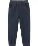 Nautica Boys' School Uniform Jogger Pants, Elastic Waistband with Drawstring Closure, Stretch Twill Fabric