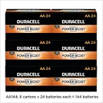 Duracell MN1500BKD Alkaline Battery with Duralock, Size Aa, Shape, (Pack of 144)