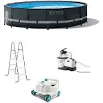 Intex Ultra XTR 16ft x 48in Above Ground Pool Set w/ Pump & Cleaner Robot Vacuum