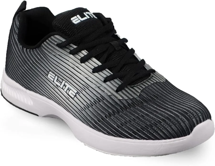 "ELITE Men's Wave Black/Grey Bowling Shoes"