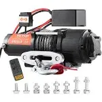 VEVOR Electric Winch 12V 4500 lb Load Capacity Nylon Rope Winch