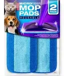 Reusable Mop Pads Compatible with Swiffer WetJet (2 Pack) - Microfiber Mop Refill for Wet Mopping Cloths - Hardwood Floor Cleaning Spray Mop Pads Reusable Replacements