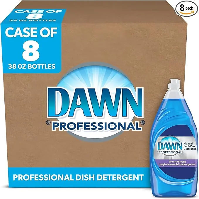 Dawn Professional Manual Pot & Pan Dish Detergent - 8 pack, 38 oz bottles