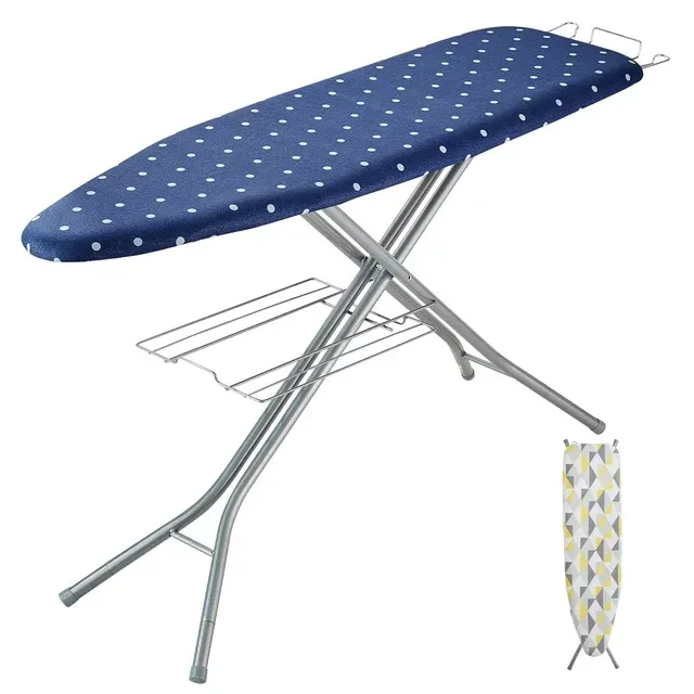 US Ironing Board with Bottom Storage Tray Thickened 4 Layers Iron Board 55&#034;x15&#034;