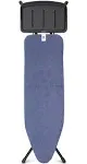 Brabantia Size B Ironing Board (49x15 in) 7 Height Options, Solid Steam Unit Rest Holder (Denim Black) Non-Slip Feet, Anti-Collapse Child Locks