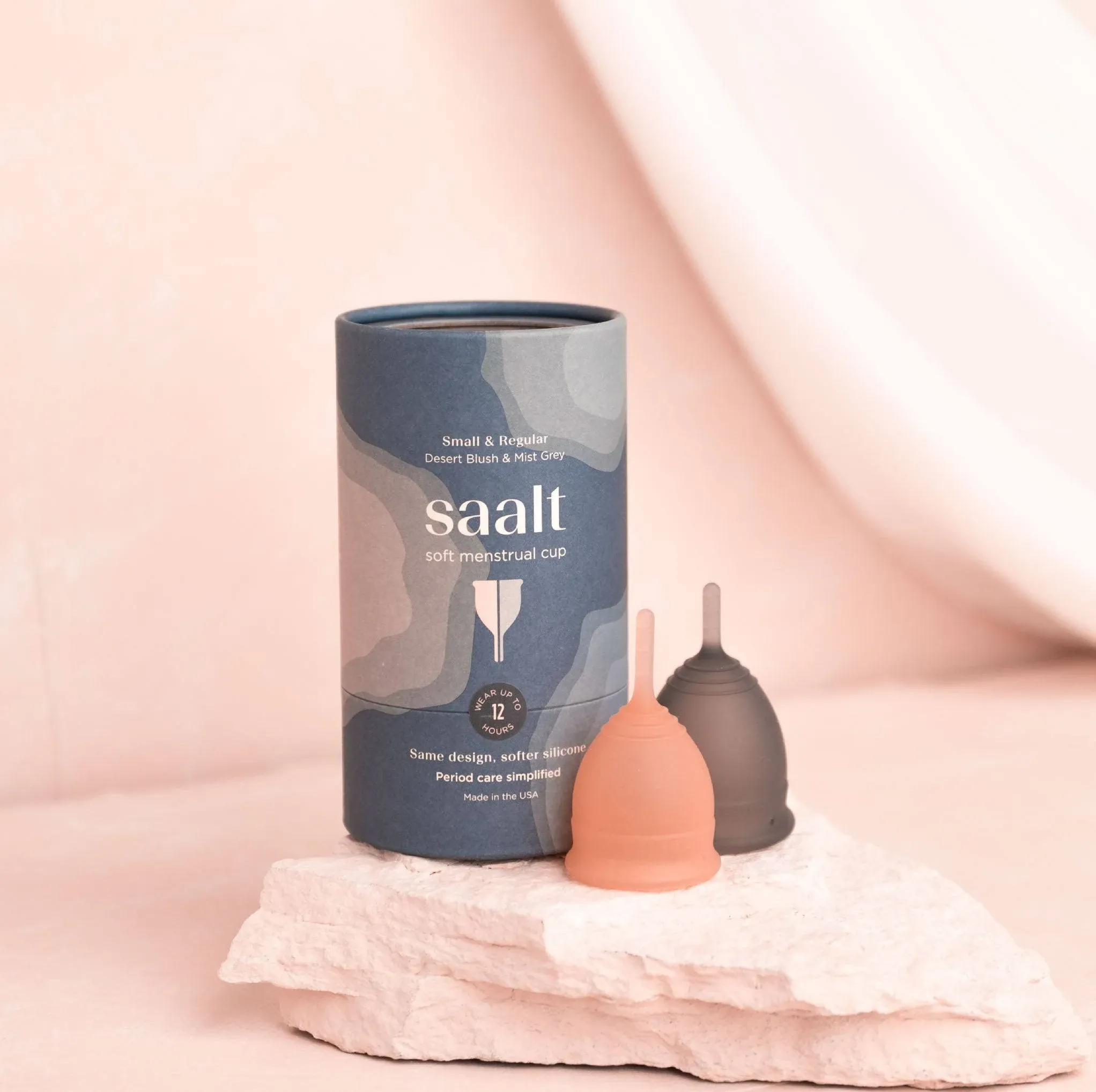 Saalt Soft | Menstrual Cup Duo Pack | Grey