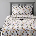 CGK Linens Kids 4 Piece Microfiber Sheet Set - Twin - Basketball