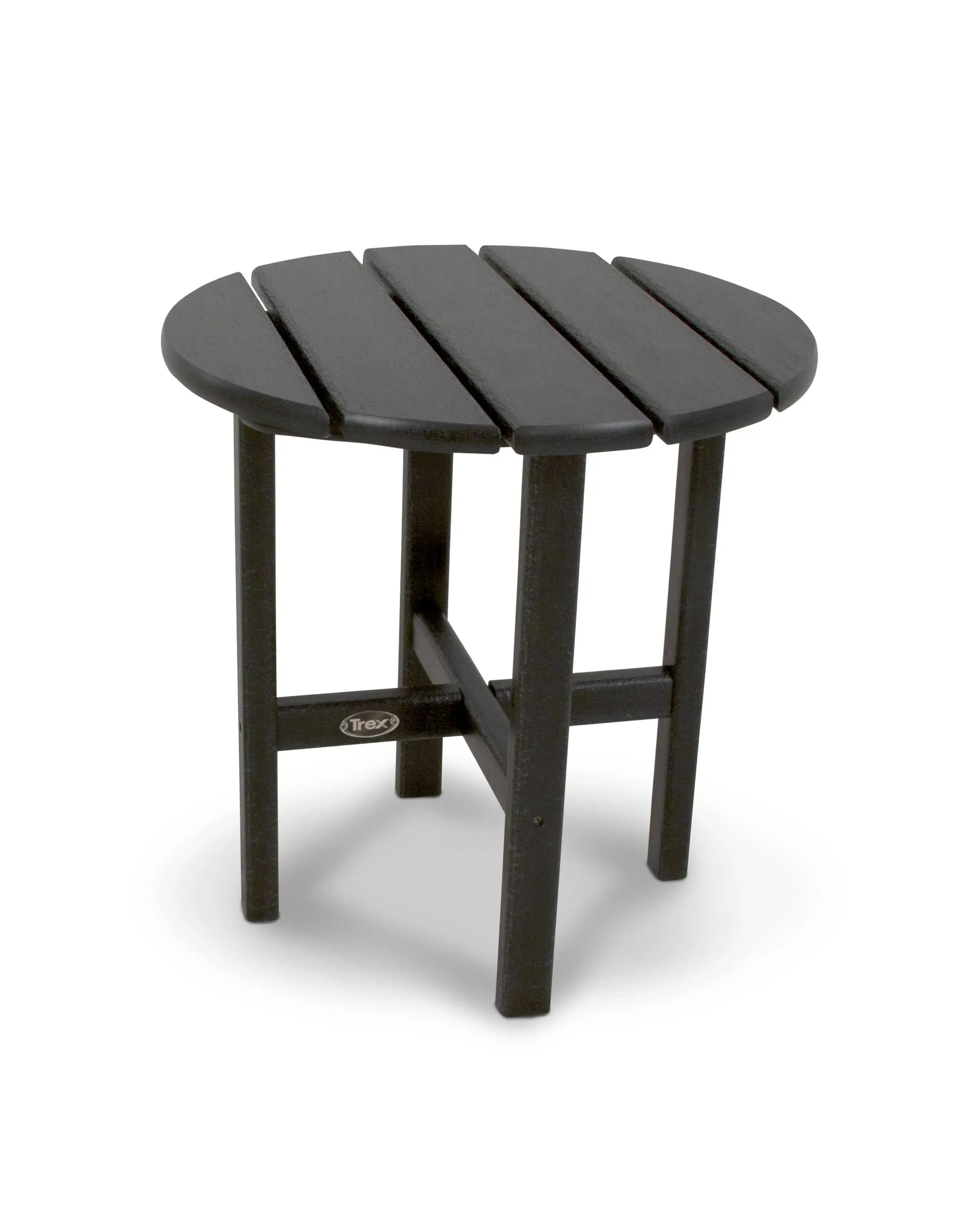 "Shop this trex® outdoor furniture™ cape cod recycled plastic 18'' round end table from our top selling Trex end tables.  PatioLiving is your premier online showroom for patio tables and high-end outdoor furniture."