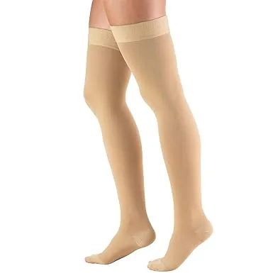 Truform Thigh High 20-30 mmHg w/ Silicone Dot Top / 2X-Large / Beige