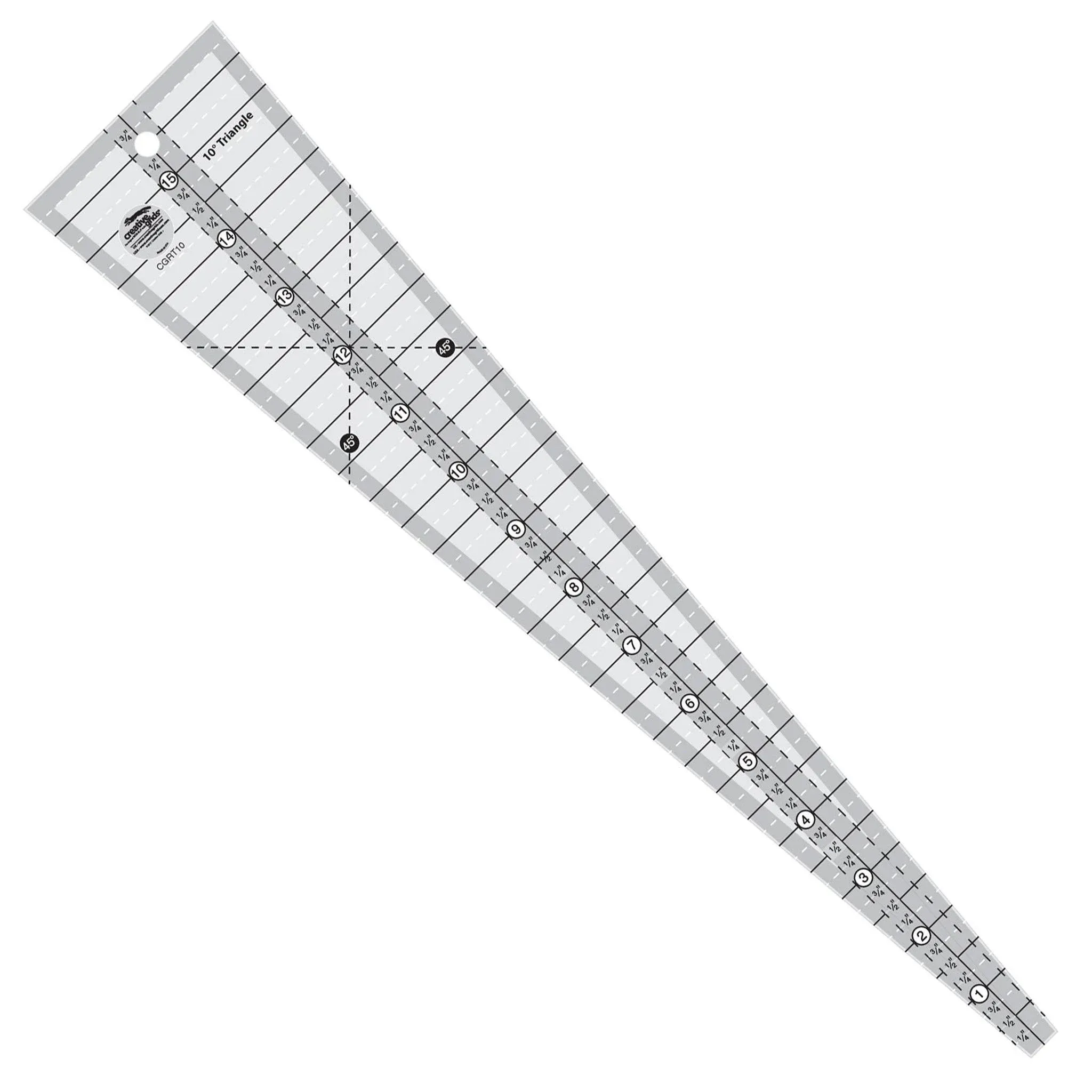 10 Degree Triangle Ruler, Creative Grids