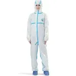 Medtecs Hazmat Suits - 6 Sizes Options - Disposable Coveralls Suit, Medical Protective Coverall PPE Hazmat Suits