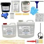 ArmorPoxy Commercial Grade, Ultra Thick, 2 Layer 2-Part Designer Gray Epoxy with Decorative Flecks Gloss Concrete and Garage Floor Paint Kit