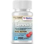 GenCare Senna-S Natural Vegetable Laxative Stool Softener Dual Action 200 Tablet