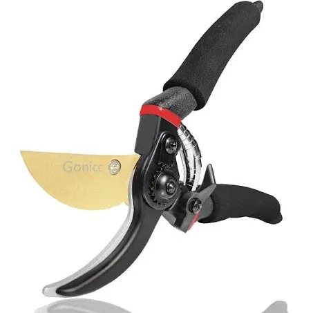 Gonicc 8" Professional Premium Titanium Bypass Pruning Shears (gpps-1003), Hand Pruners, Garden Clippers. Gonicc