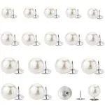 18 Sets Pearl Brooch ButtonsNo Sew ButtonsCover Up ButtonsRemovab<wbr/>le Reusable ...