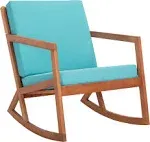 Safavieh Vernon Rocking Chair - Natural / Aqua