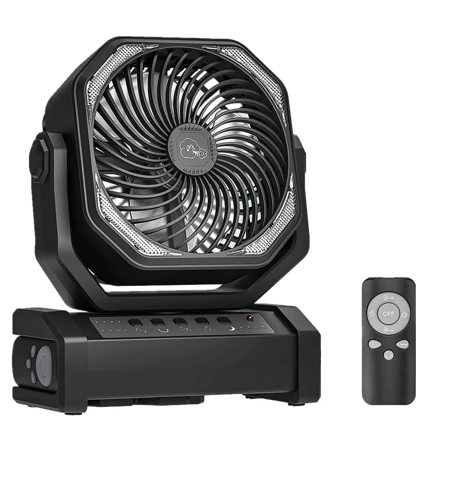 Camping Fan for Tent with LED Lantern Creiv 20000mAh 60hs Battery Powered Fan