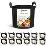 Cavisoo 24-Pack 3 Gallon Grow Bags, Heavy Duty Thickened Non-Woven Plant Fabric Pots with Reinforced Handles