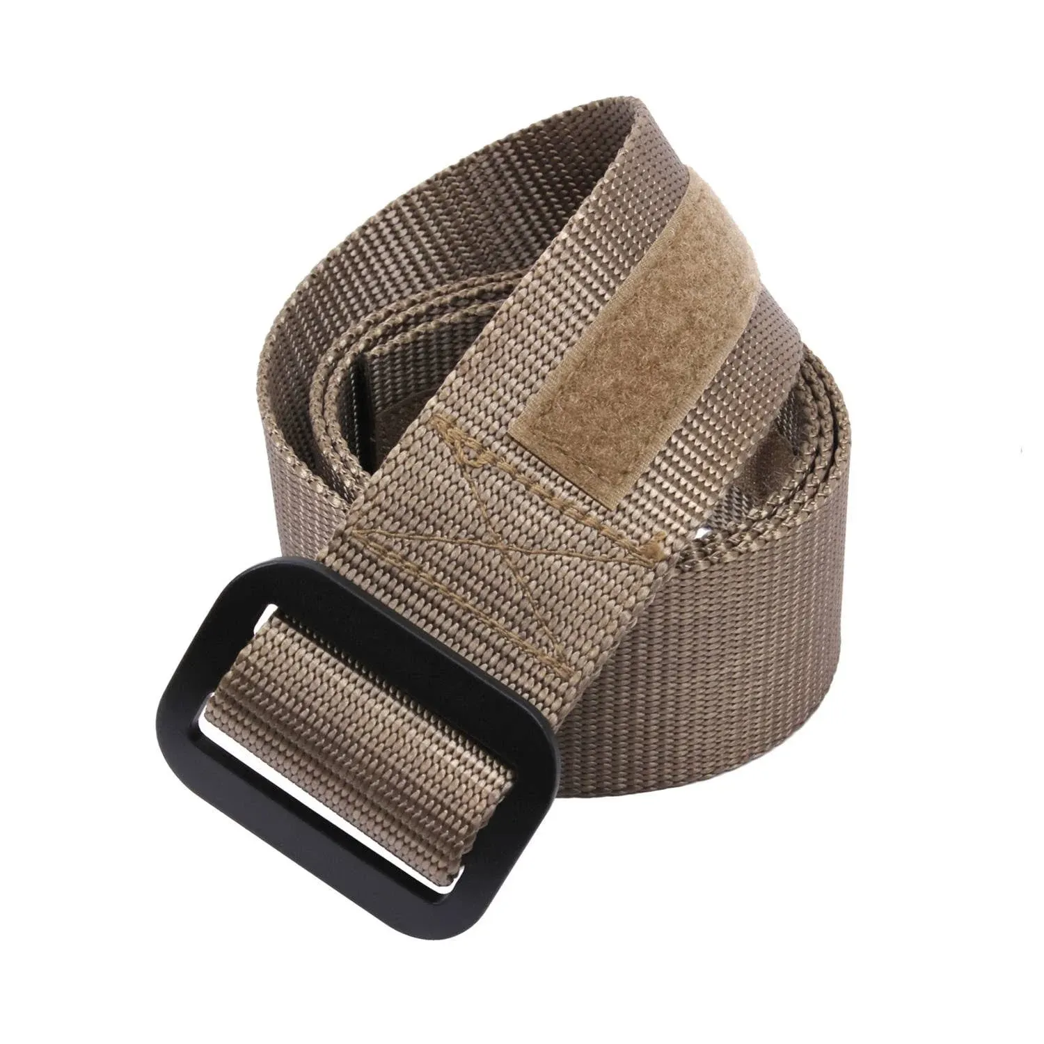 Coyote Brown Military Spec Riggers Belt with Hook &amp; Loop and Aluminum Buckle