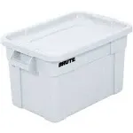 Rubbermaid 20 gal White Plastic Brute Tote With Lid - 27 7/8&#034;L x 17 3/8&#034;W x 15