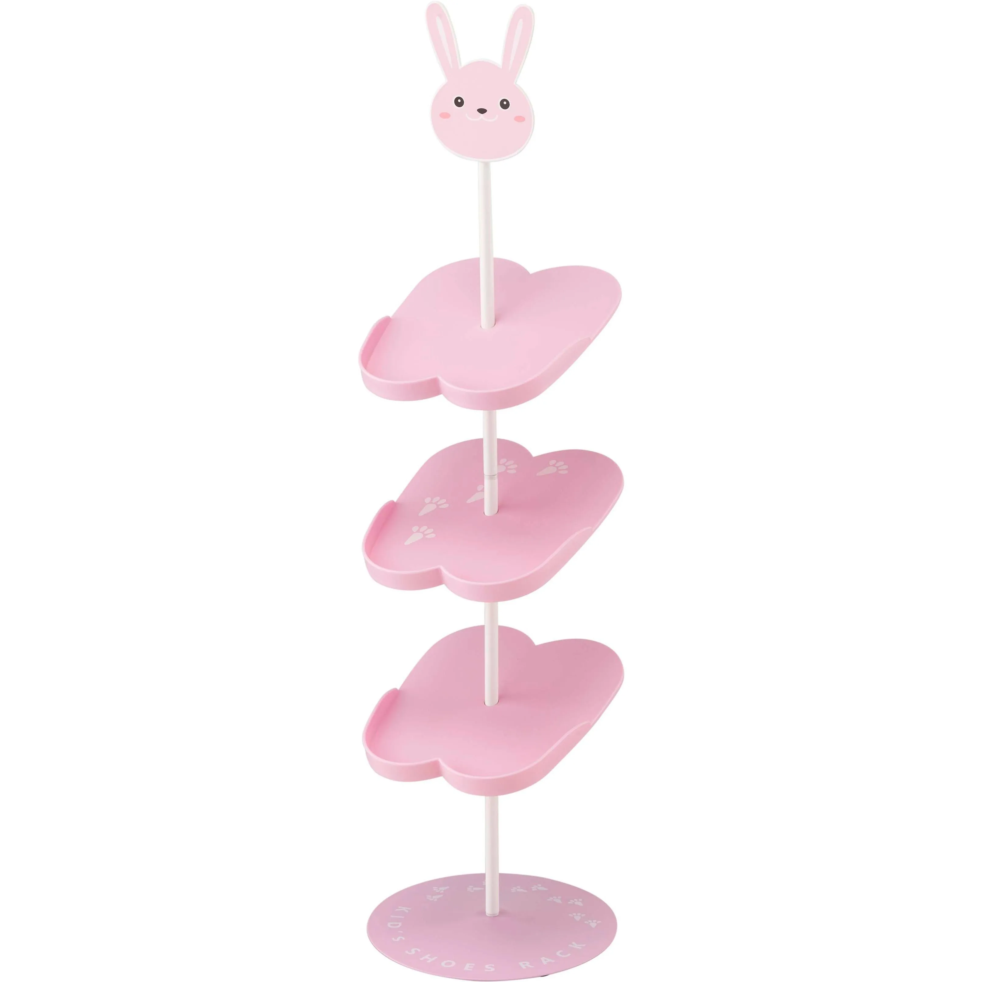 YAMAZAKI Home Bunny Children&#039;s Kid&#039;s Organizer | Steel | Shoe Rack, One Pink 