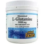 Natural Factors L-Glutamine Powder, 5000 Mg - 8 oz tub