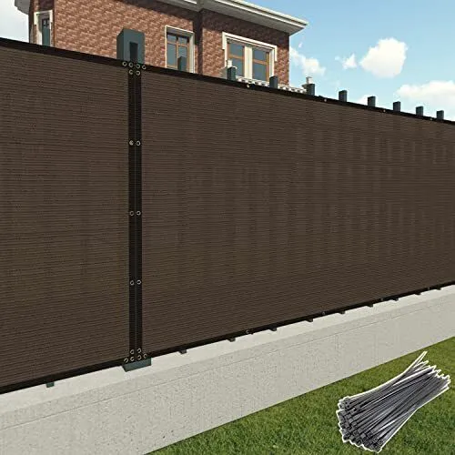 6&#039; X 40&#039; Fence Privacy Screen Brown Commercial Grade Heavy Duty Outdoor Backyard