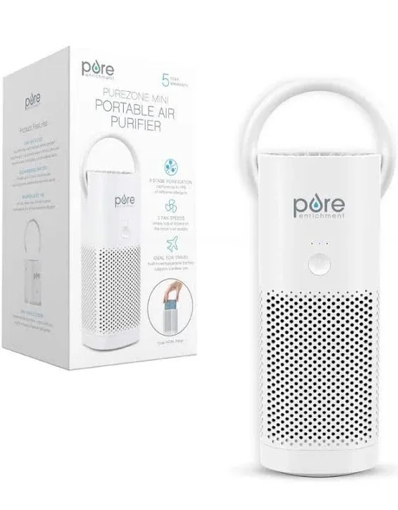 Pure Enrichment PureZone Mini Portable Air Purifier - White