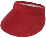 Cushees Terry Covered Clip Visor 215 Red