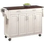 Create-a-Cart Off-White Kitchen Cart