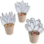 Fun Express Suncatcher Succulent Flowerpot Craft Kit – Makes 6