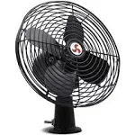 12V RV Cooling Fan with 2-Speed Switch, 8.75-Inch Heavy Duty Black Metal Fan