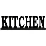 Morning View Wood Kitchen Signs Black Kitchen Table Decor, Freestanding Wooden Kitchen Block Letter Cutout Sign Words Sign de