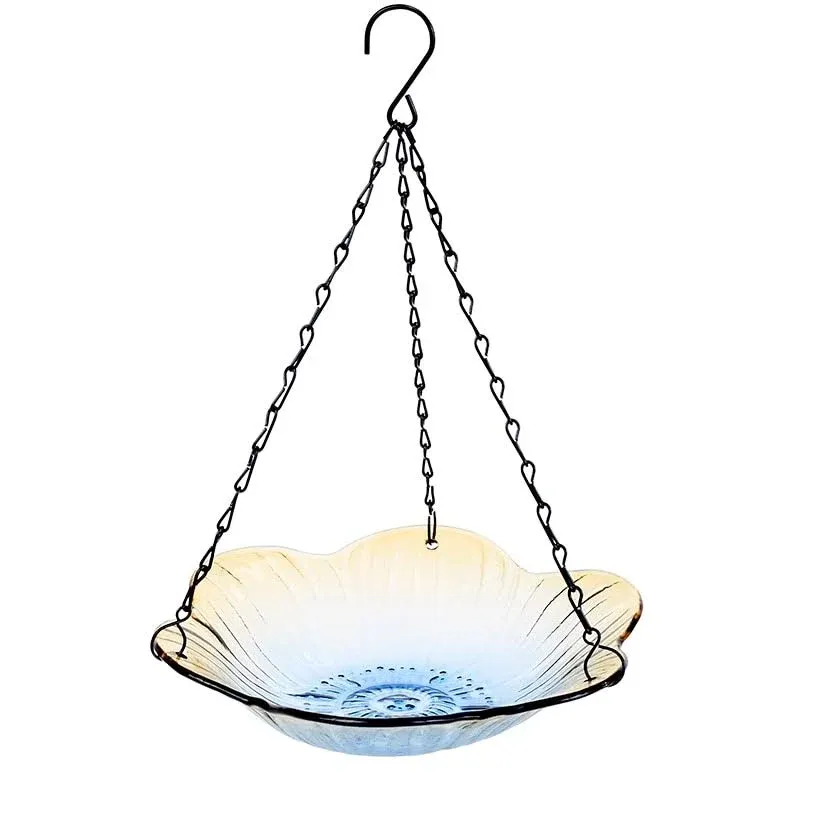 The Lakeside Collection Hanging Glass Birdbaths