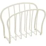 mDesign Metal Standing Rack Magazine Holder for Bathroom - Cream