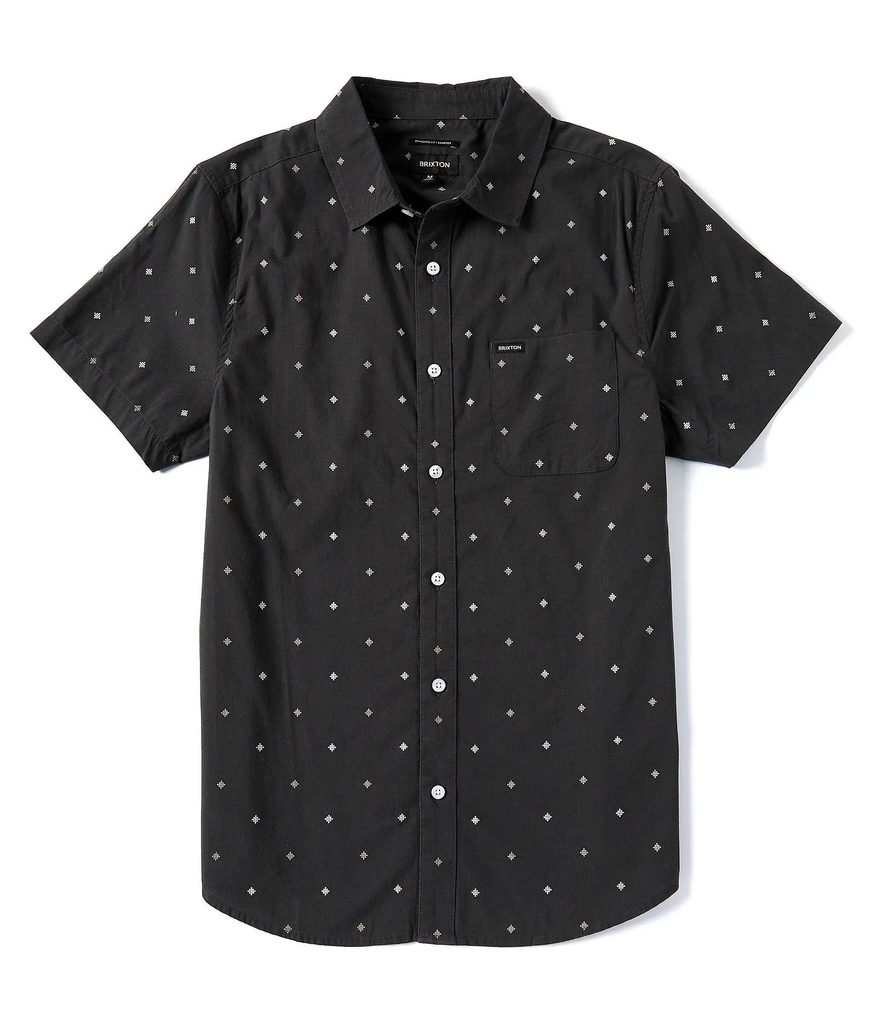 Brixton Men's Charter Print Short Sleeve Woven Button Up Shirt