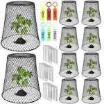 Dukelai 10 Pcs Chicken Wire Cloche Plant Covers Garden Netting Metal Heavy Duty Plant Protectors from Animals for Keeping Bunnies Chicken Squirrels