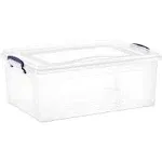 Superio Storage Container, 22 qt, Clear