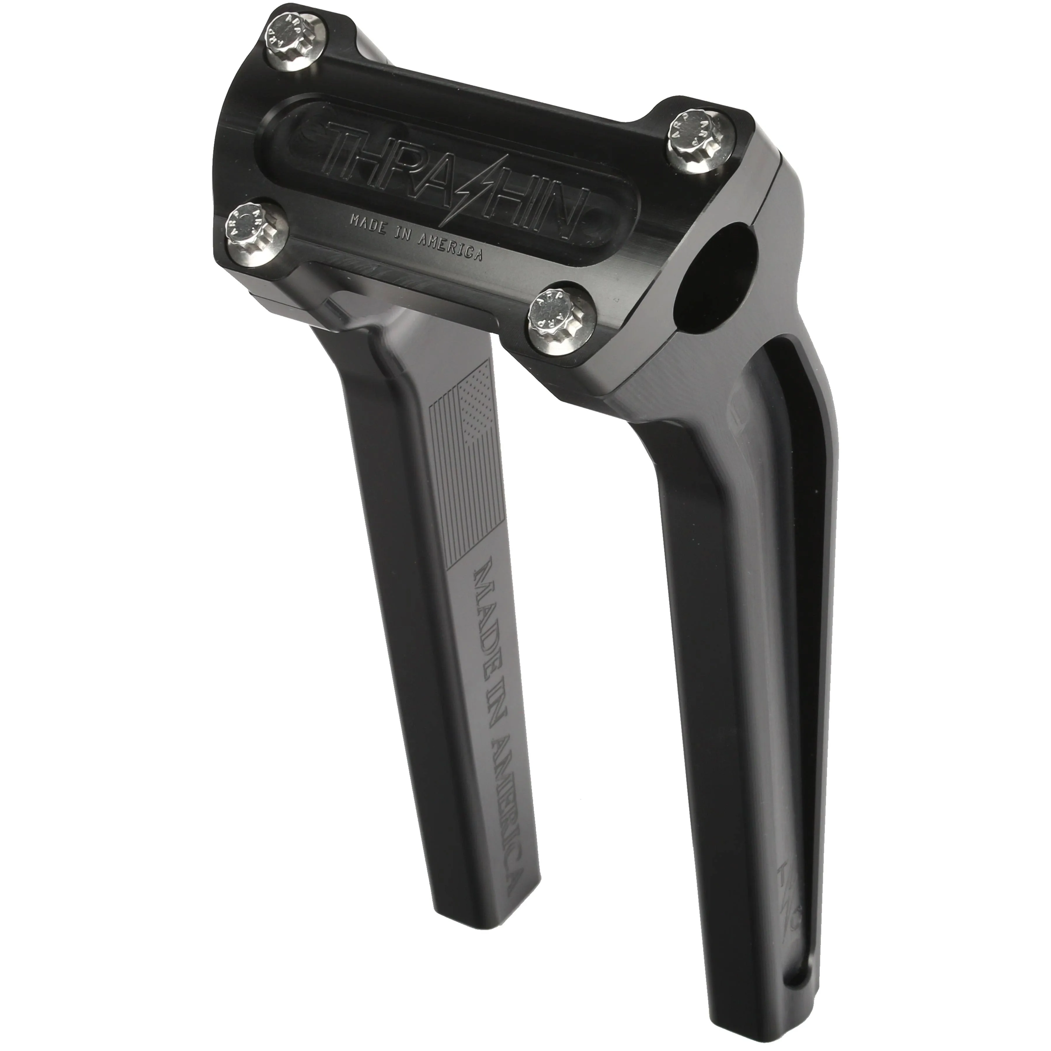 9.5" Pull Back Thrashin Risers - Black | Thrashin Supply