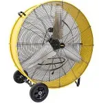 26800 CFM 42 inch Industrial Drum Fan, 4/5HP Powerful Motor, Heavy Duty Barrel Structure, 8 inch Wheels, Move Much Air for Warehouse, Garage or Industrial Commercial Use - CUL Listed