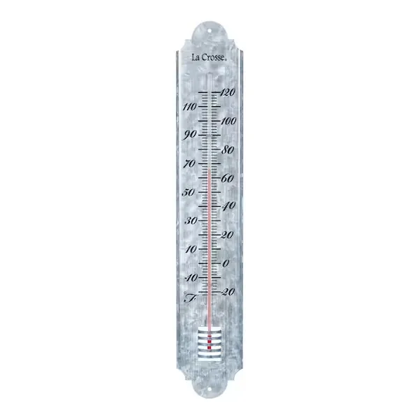 La Crosse Technology Galvanized Metal Thermometer